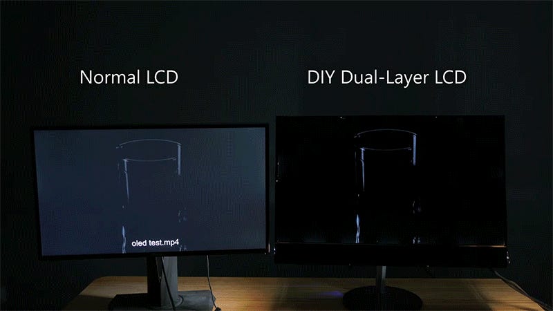 dual layer lcd monitor