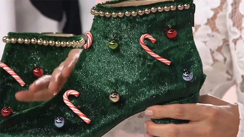 Katy Perry Sells Christmas Shoes on QVC