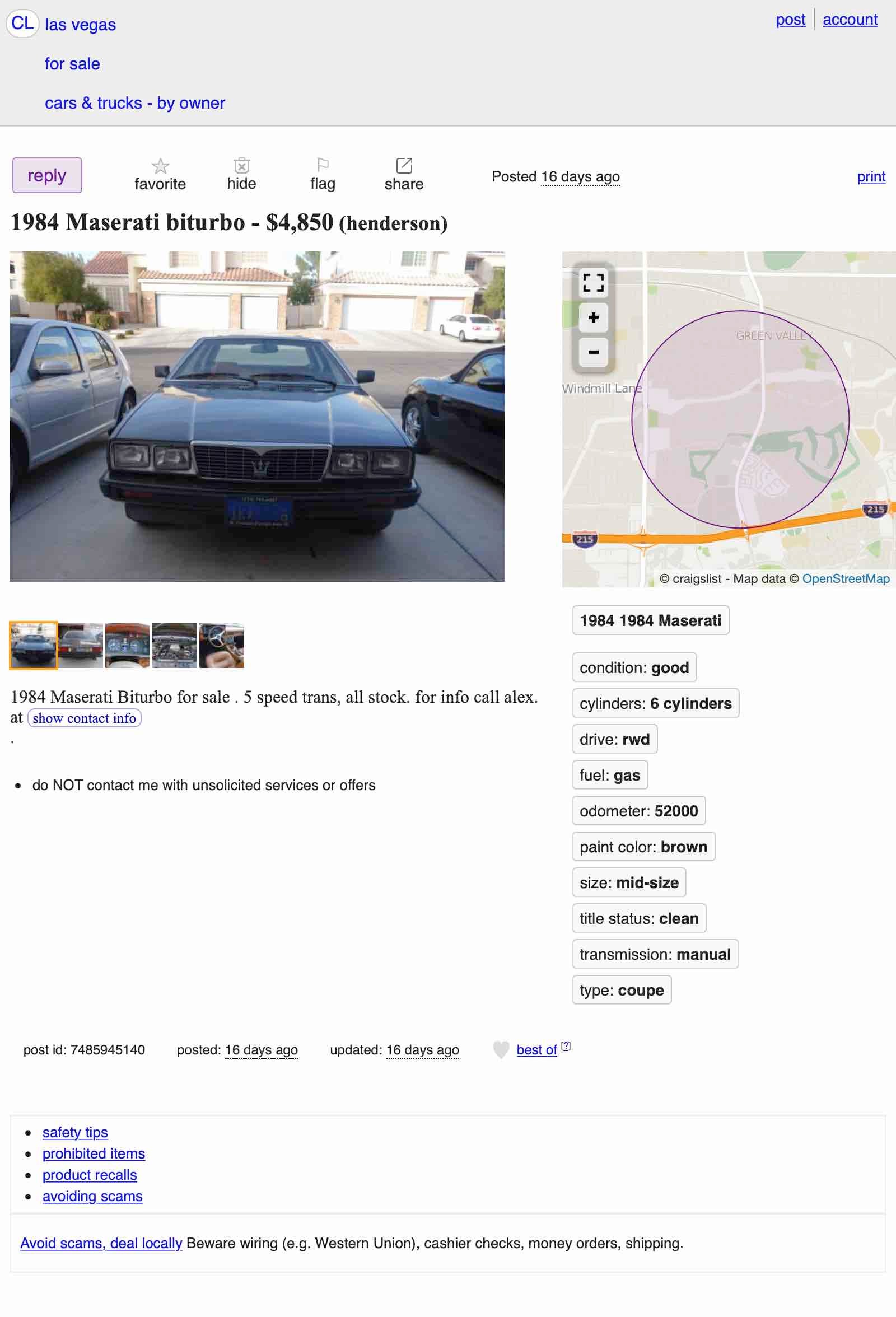 Las Vegas Craigslist Cars For Sale