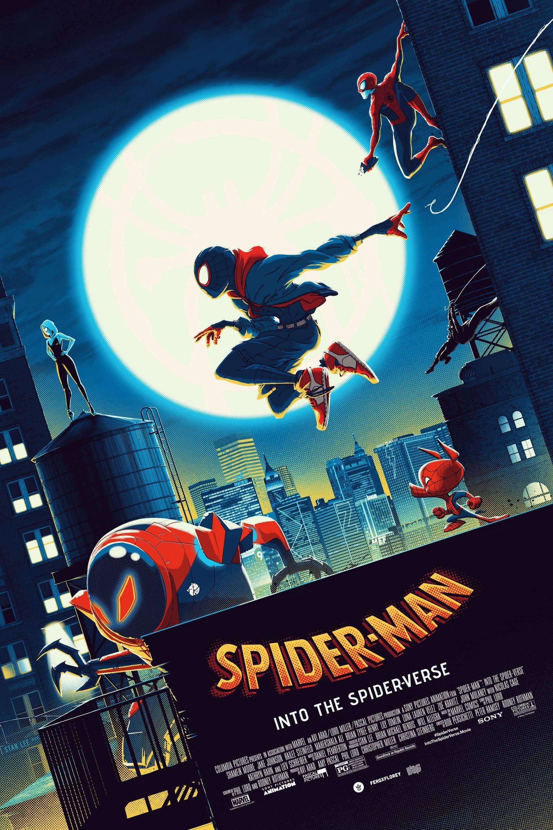 This SpiderMan Into the SpiderVerse Poster Has Multiple