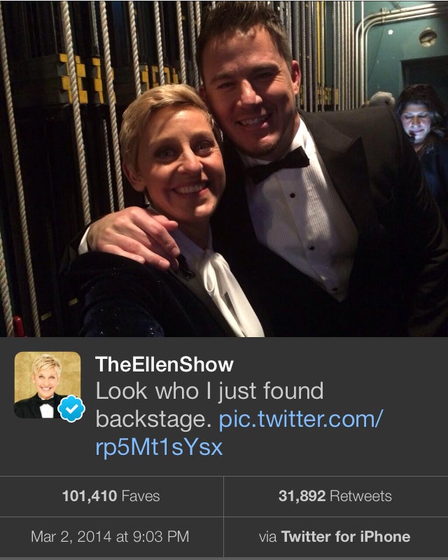 Ellen DeGeneres used an iPhone backstage instead of that Samsung