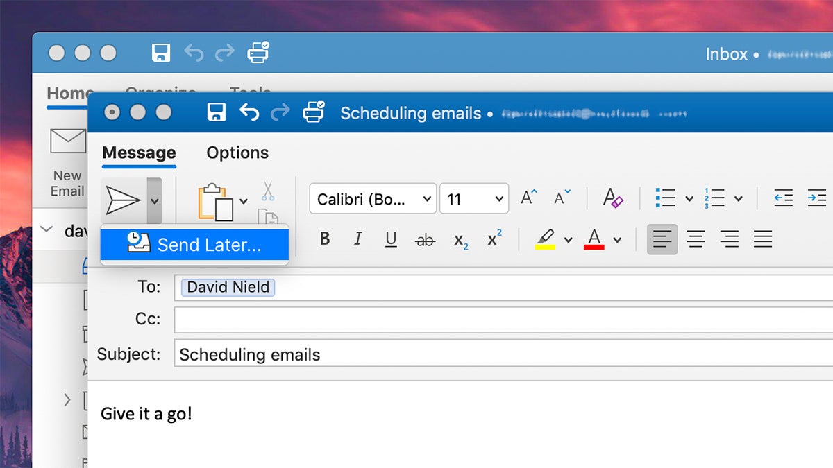 how to set email to send later gmail