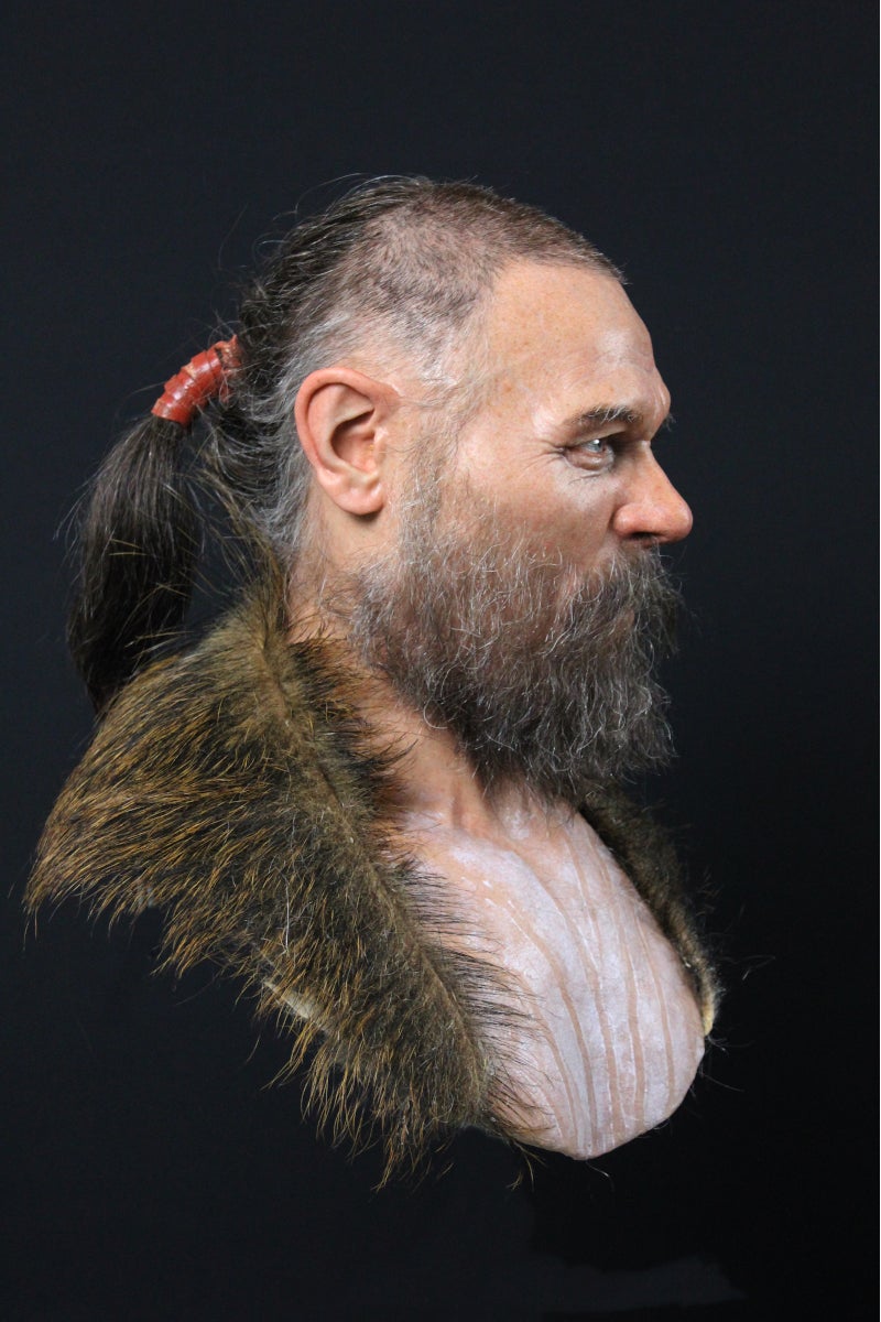 Facial Reconstruction of a Prehistoric Man Whose Head Was Mounted on a ...