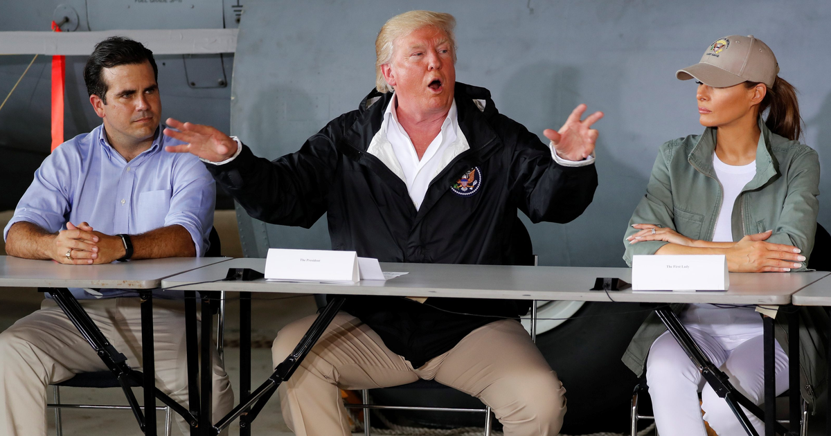 Trump In Puerto Rico Tells Hurricane Victims: “You’ve Thrown Our Budget ...