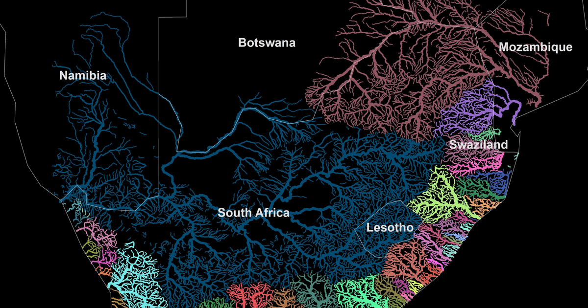 South African Rivers Map Why Our Map Of Southern Africa's Rivers Went Viral — Quartz Africa