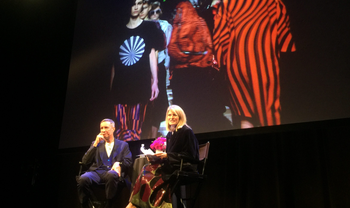 Dries Van Noten and Dana Goodyear at the New Yorker Festival.