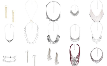 Examples of necklaces and earrings from Stitch Fix&#039;s Style Shuffle.