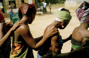 Women dancing in Liberia