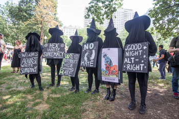 witch protestors