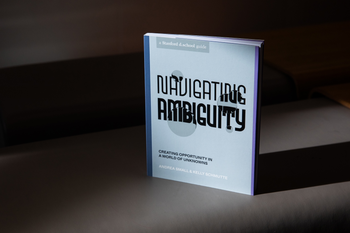 The cover of the book &quot;Navigating Ambiguity&quot;