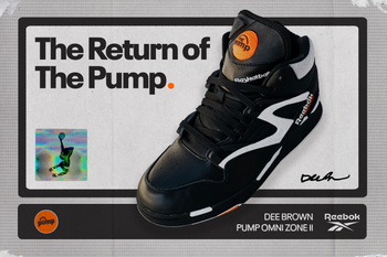 A Reebok ad declares &quot;The Return of the Pump&quot; and shows the sneaker