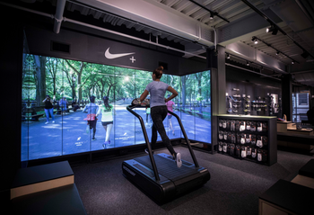 Nike running trial zone at its new Soho, New York, store