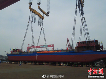 China&#039;s first all-electric vessel entered the water in mid-November.