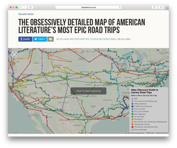 Atlas Obscura road trip map