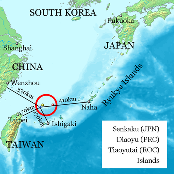 Map: The Senkaku Islands