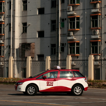 A BYD E6 electric car, used as a taxi in Shenzhen, is seen in a car park in the southern Chinese city of Shenzhen May 24, 2010. The BYD E6 electric cars are China&#039;s first indigenous electric taxis, and Beijing hopes their use will reduce air pollution in cities, reported the South China Morning Post.