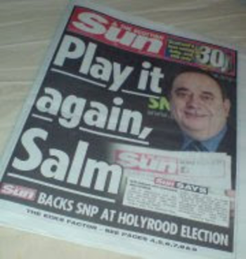 Scotland Sun front page