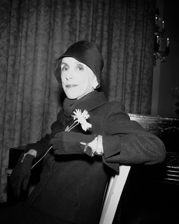 Portrait taken in 1959 of Baroness Karen Blixen-Finecke, Danish authoress who became world famous under the pen name Isak Dinesen, died Sept. 7, 1962 in Copenhagen she was 77.
