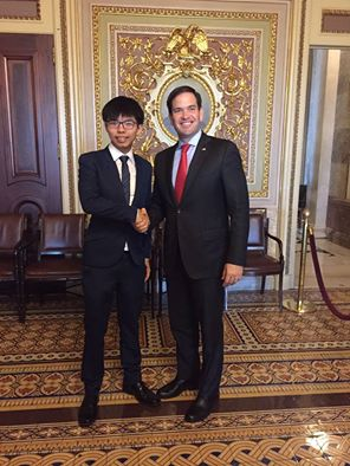 Marco Rubio meets with Joshua Wong