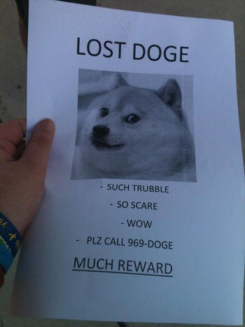 Lost doge sign.