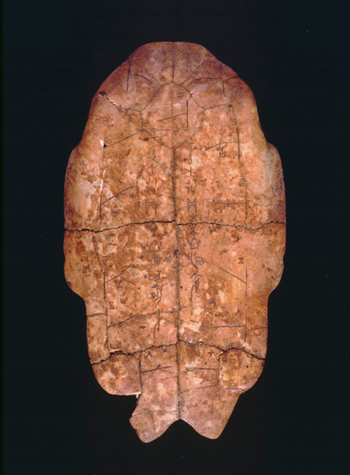 An &quot;oracle bone&quot; turtle shell asks whether there will be a good harvest.