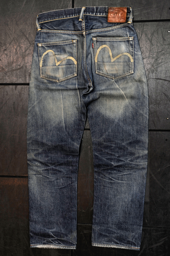 Evisu &quot;Lot 2000&quot; straight fit jeans after long-term wear