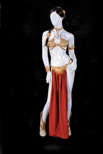 Carrie Fisher&#039;s &quot;slave Leia&quot; costume collection from Return of the Jedi