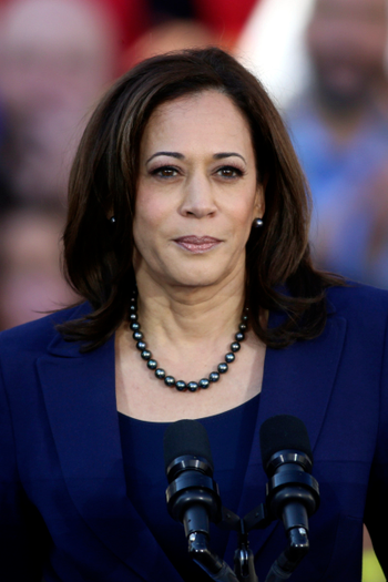 OAKLAND; CA - JAN 27: U.S. Senator Kamala Harris (D-CA) speaks to her supporters at the official launch rally for her campaign as a candidate for President of the United States in 2020 in front of Oakland City Hall at Frank H. Ogawa Plaza on January 27, 2019; in Oakland, California.