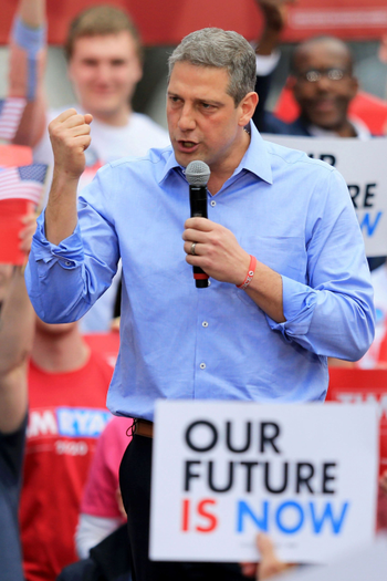 U.S. Representative Tim Ryan speaks as he launches his campaign as a Democratic presidential candidate at a rally in Youngstown, Ohio, U.S.