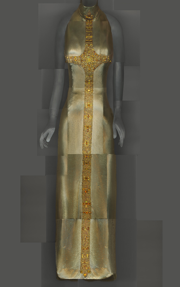 Evening Dress, Gianni Versace for House of Versace, autumn/winter 1997–98; The Metropolitan Museum of Art, Gift of Donatella Versace, 1999 (1999.137.1) Image courtesy of The Metropolitan Museum of Art, Digital Composite Scan by Katerina Jebb