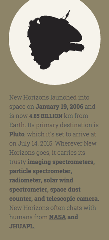 Space probes New Horizons