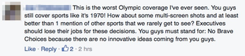 NBC Olympics Facebook comment.