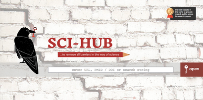 The homepage of Sci-Hub