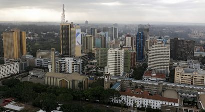 An aerial general view over Nairobi, Kenya, 21 July 2016.