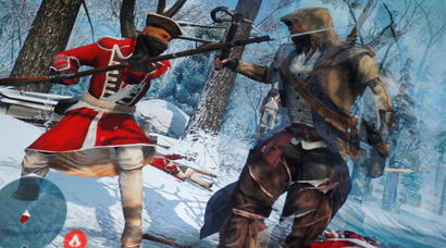 A scene from the new video game "Assassin's Creed III"