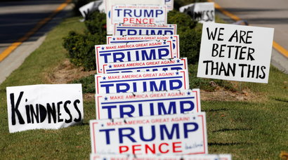 Trump protest signs