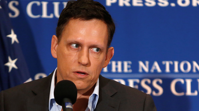 PayPal co-founder and Facebook board member Thiel delivers speech on US presidential election at the National Press Club in Washington