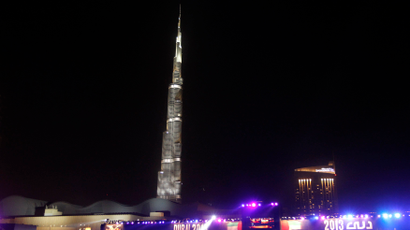 A view shows the Burj Khalifa, the tallest tower in the word, in Dubai April 12, 2013. Picture taken April 12, 2013. REUTERS/Ahmed Jadallah (UNITED ARAB EMIRATES - Tags: SOCIETY CITYSCAPE) - RTXYQM5