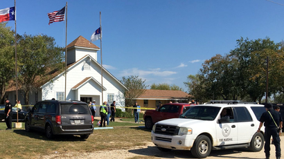 Sutherland Springs, Texas, U.S., November 5, 2017, in this picture obtained via social media. MAX MASSEY/ KSAT 12/via REUTERS THIS IMAGE HAS BEEN SUPPLIED BY A THIRD PARTY. MANDATORY CREDIT.NO RESALES. NO ARCHIVES. NO ACCESS SAN ANTONIO MEDIA MARKETS/NO RESALE - RC1FD02844D0