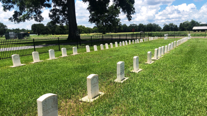 arkes for former leprosy patients line a graveyard in the former leprosy colony at what is now the Gillis W. Long National Guard Center in Carville, Louisiana, U.S., July 6, 2018