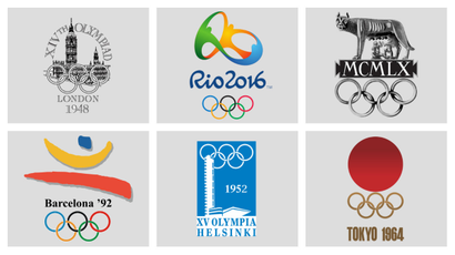 olympics logos collage