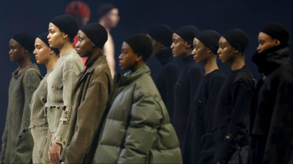 Models from Kanye's fashion week line