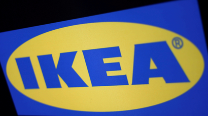 FILE PHOTO: The logo of the Swedish furniture giant IKEA in Mexico City, Mexico May 22, 2019. REUTERS/Edgard Garrido/File Photo
