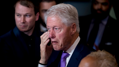 Bill Clinton crying at Hillary Clinton's concession speech