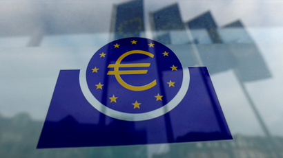 The logo for the European Central Bank.