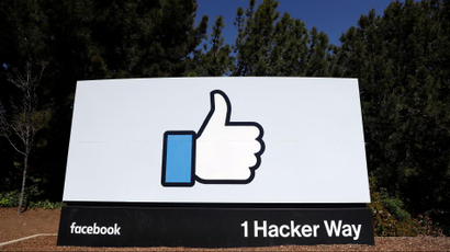 FILE- This March 28, 2018, file photo shows the Facebook logo at the company's headquarters in Menlo Park, Calif. Facebook says it will fund exclusive news shows created for its Watch video section by publishers such as ABC, CNN and Mic. (AP Photo/Marcio Jose Sanchez, File)