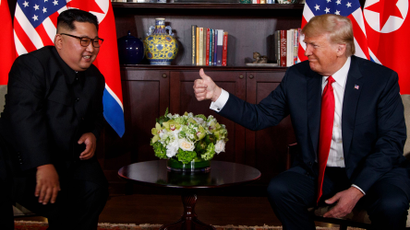Donald Trump and Kim Jong Un at US-North Korea summit.