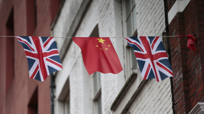 Flags of China and the UK