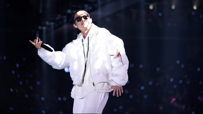 Chinese rapper GAI performs during a New Year concert in Guangzhou