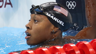 Simone Manuel becomes the first African-American female swimmer to win gold at the Olympics.